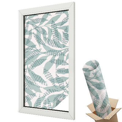 Folie pentru geamuri Model de natură modernă cu frunze verzi