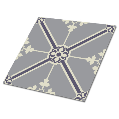 Plăci din PVC autoadezive Model floral pe fundal gri