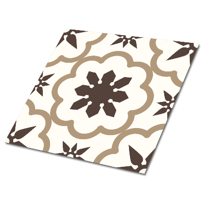 Plăci de vinil autoadezive Model floral în nuanțe de maro