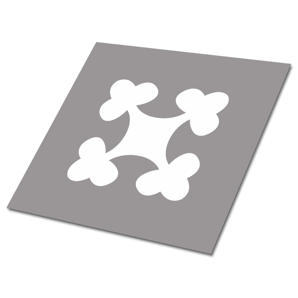 Plăci de vinil autoadezive Motiv floral pe fundal gri