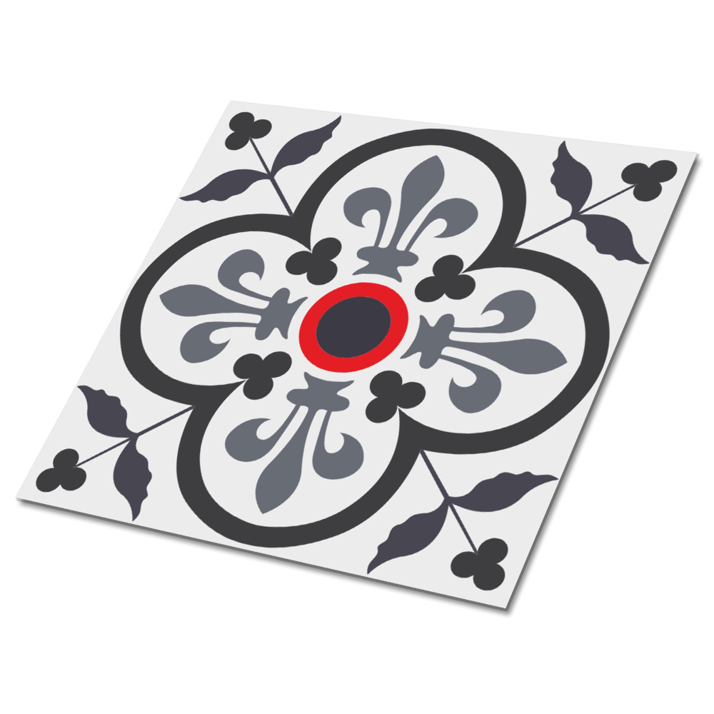 Plăcile de vinil Motiv floral cu ornamente