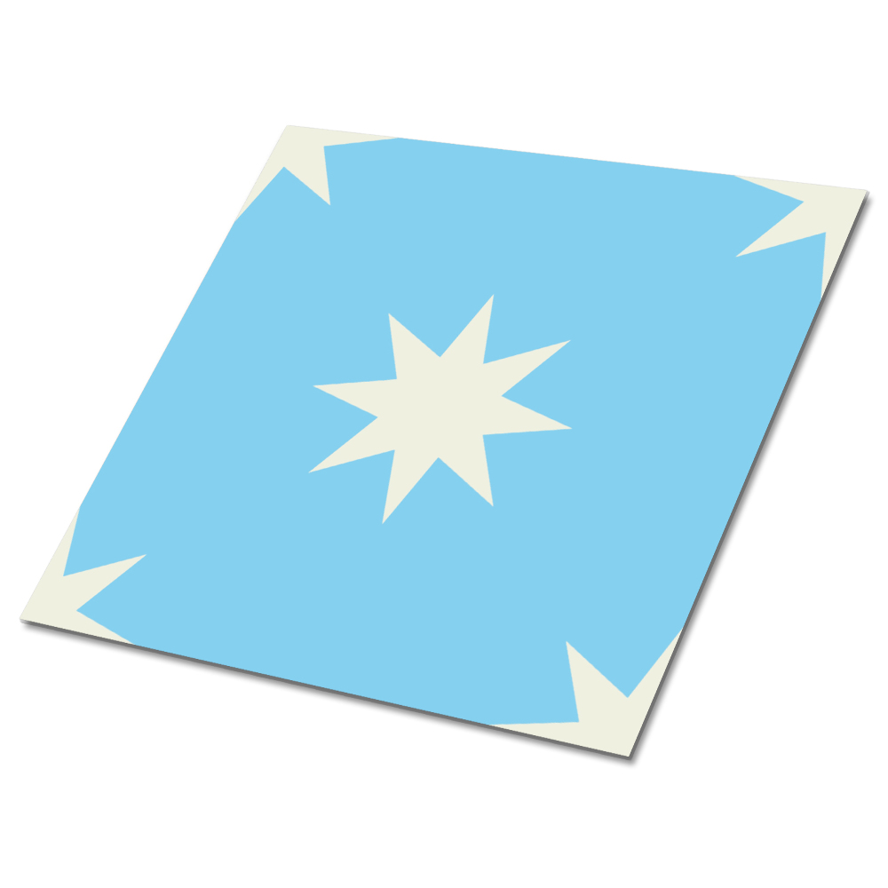 Plăci de vinil autoadezive Stea albastră pe un fundal deschis