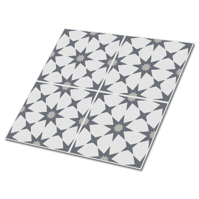 Plăci de vinil autoadezive Stele geometrice în nuanțe de gri