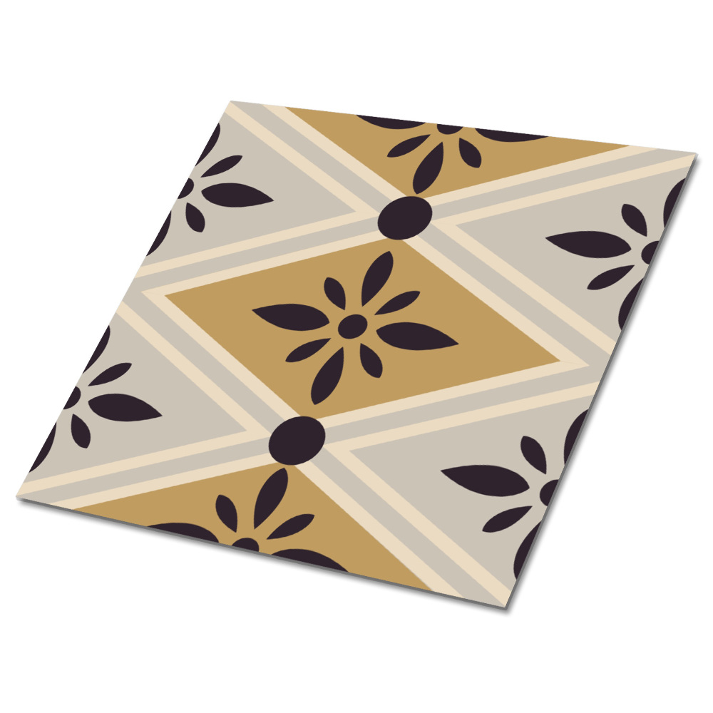 Plăcile de vinil Flori geometrice în nuanțe de maro