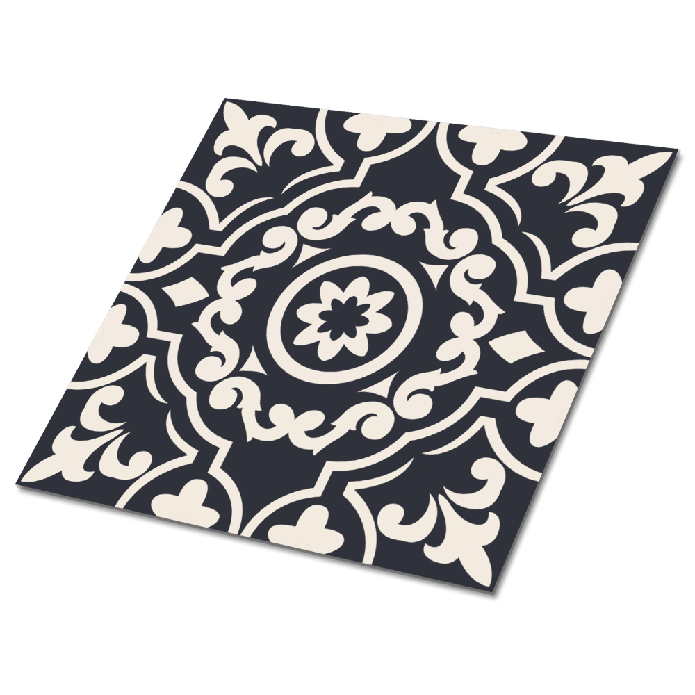 Plăci de vinil autoadezive Model ornamental în nuanțe închise