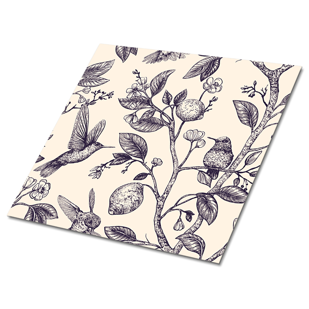Plăci din PVC autoadezive Motiv de păsări și citrice pe ramuri