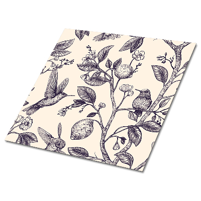 Plăci din PVC autoadezive Motiv de păsări și citrice pe ramuri