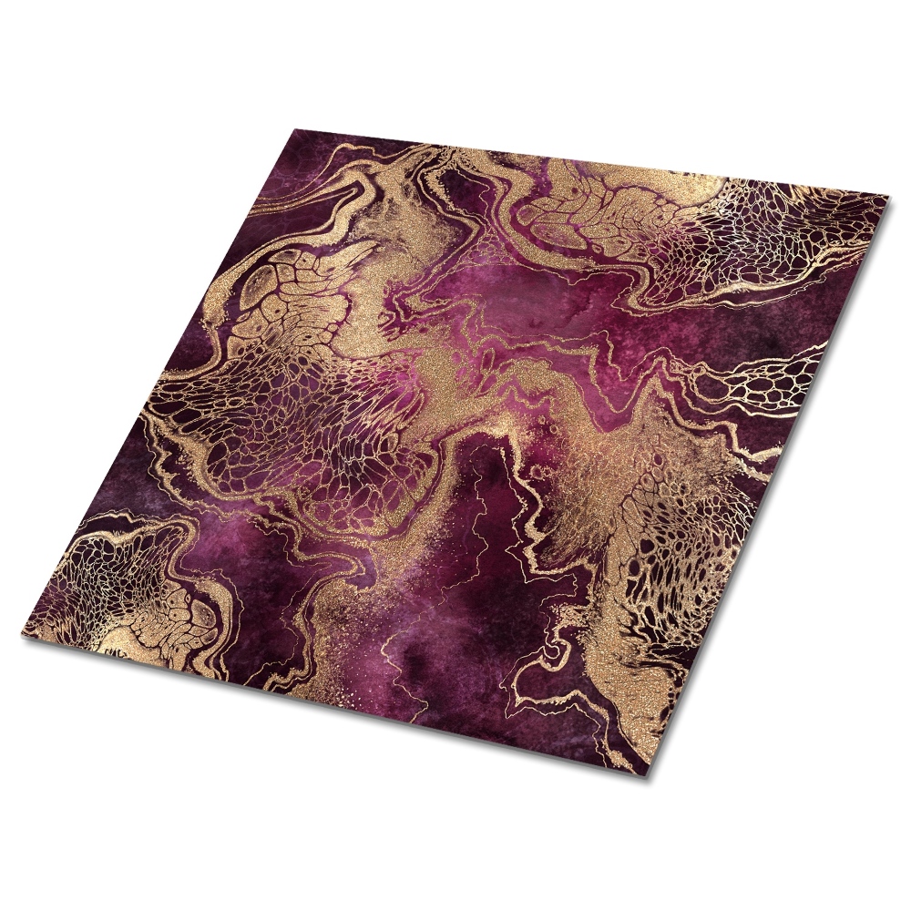 Plăci de vinil autoadezive Depozite violete cu accente aurii