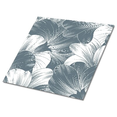 Plăci din PVC autoadezive Model floral în nuanțe de gri