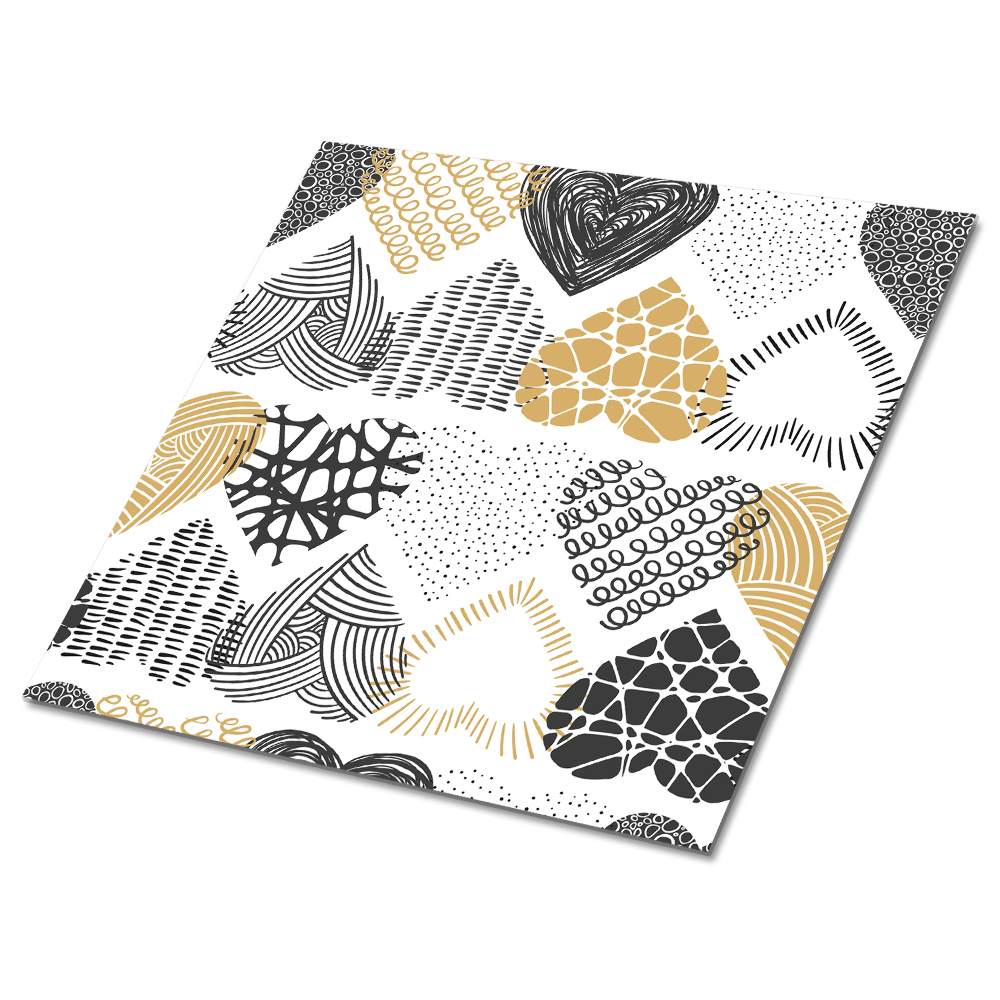 Plăci din PVC autoadezive Motiv de inimă cu modele geometrice