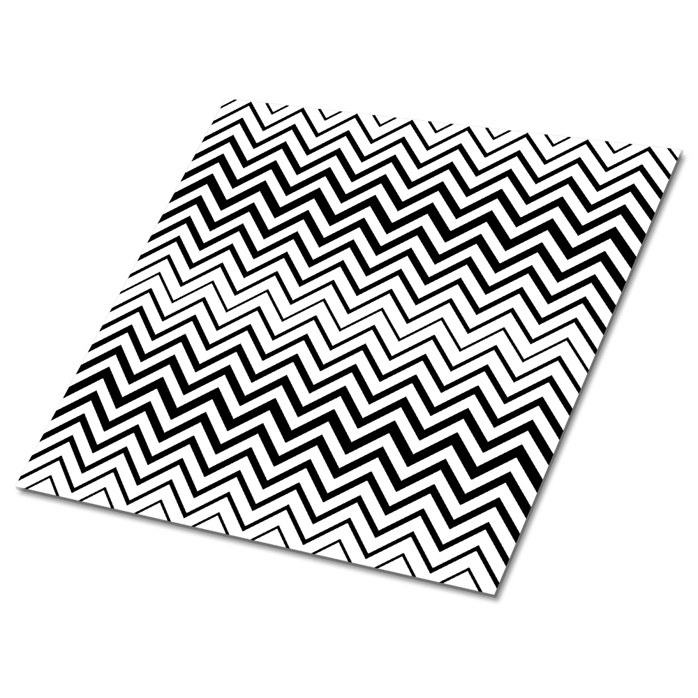 Plăci de vinil autoadezive Zig-zag în alb și negru