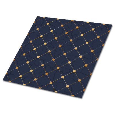 Plăci de vinil autoadezive Mozaic albastru cu accente aurii