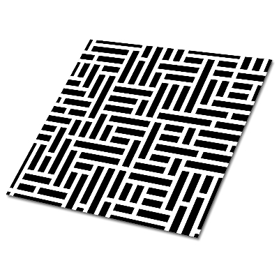 Plăci din PVC autoadezive Model geometric în nuanțe de alb și negru