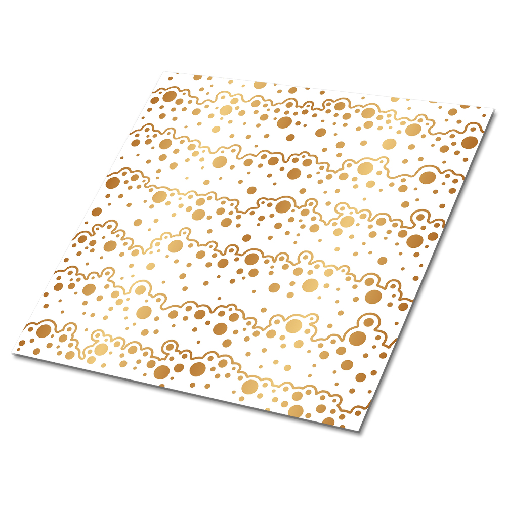 Plăci din PVC autoadezive Valuri aurii cu puncte