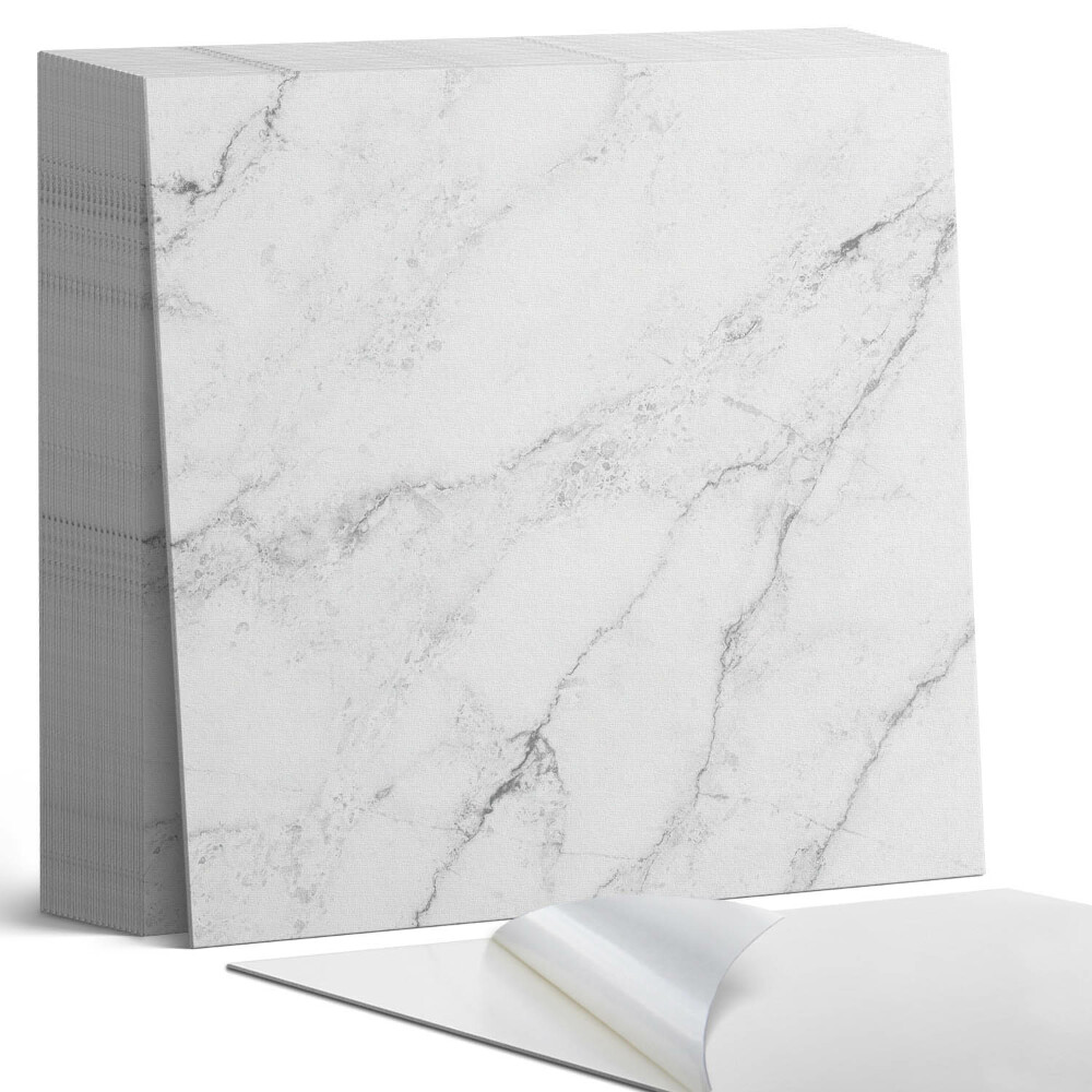 Plăci de vinil autoadezive Model de marmură în eleganță albă