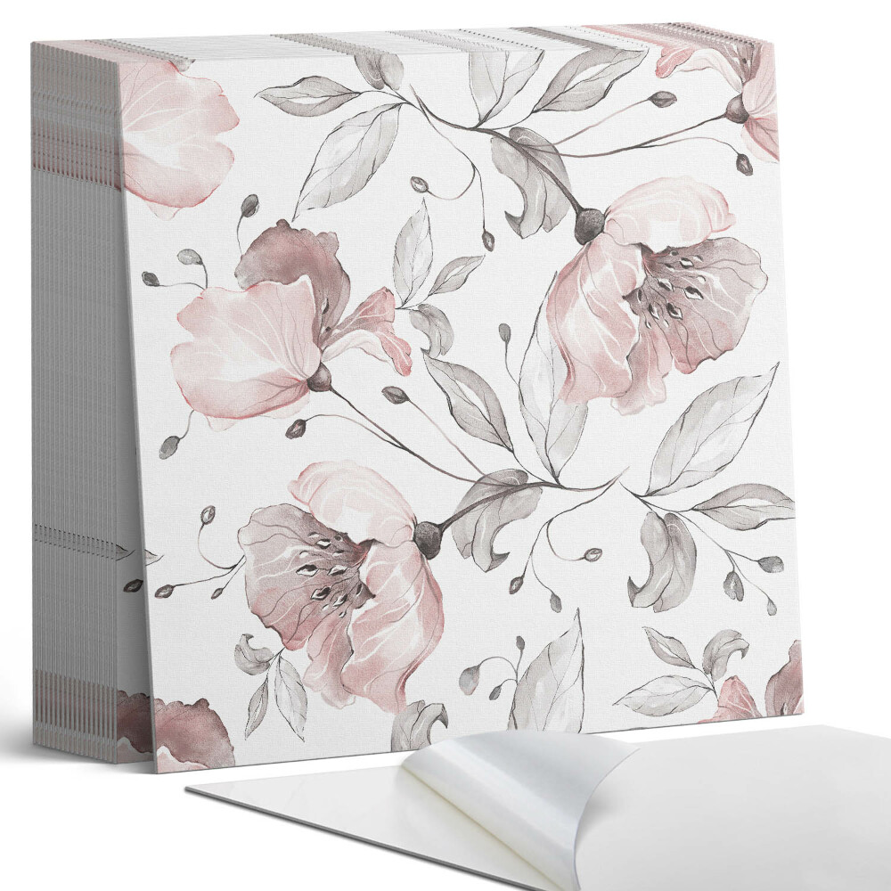 Plăcile de vinil Motiv floral în stil acuarelă