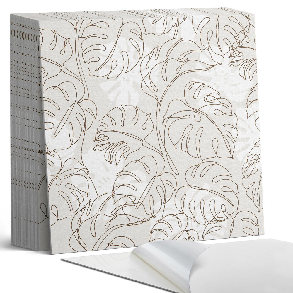 Plăci din PVC autoadezive Model cu frunze în linii drepte