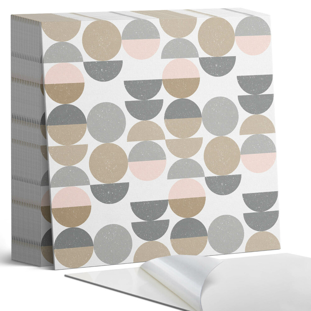 Plăci de vinil autoadezive Cercuri și semicercuri în stil geometric