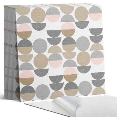 Plăci de vinil autoadezive Cercuri și semicercuri în stil geometric