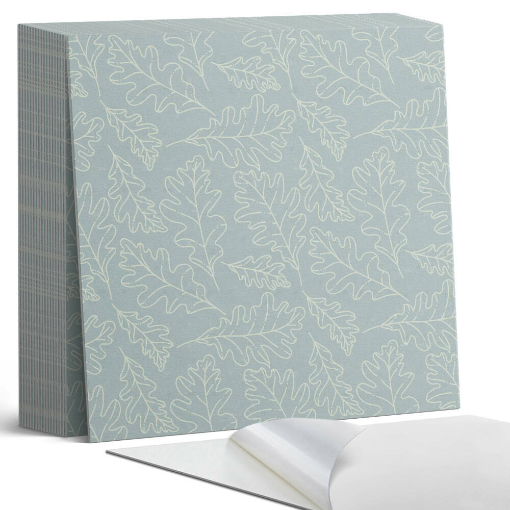 Plăci din PVC autoadezive Model cu frunze pe un fundal subtil