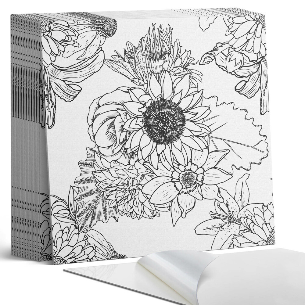 Plăci din PVC autoadezive Model floral în linii