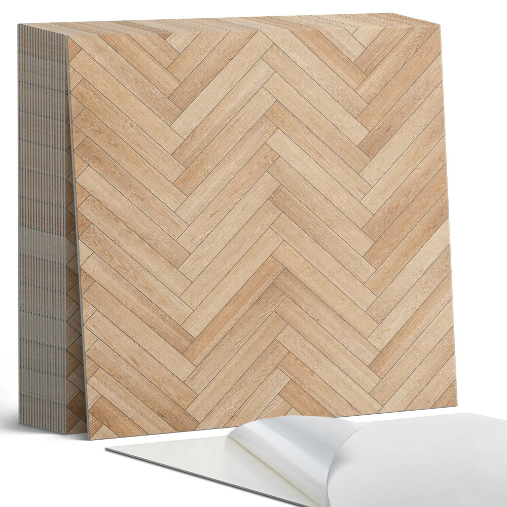 Plăci din PVC autoadezive Model în spic de hering pe podea