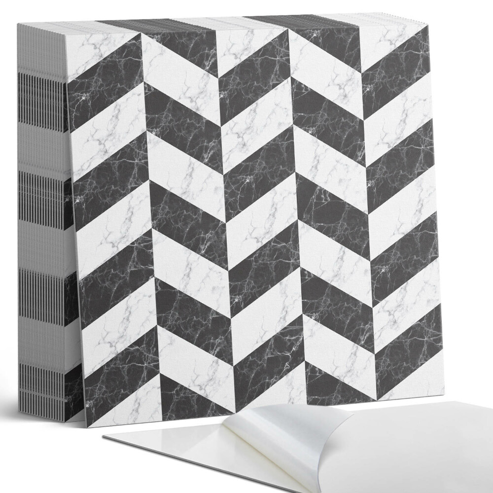 Plăci de vinil autoadezive Marmură tip spic de hering într-un stil elegant