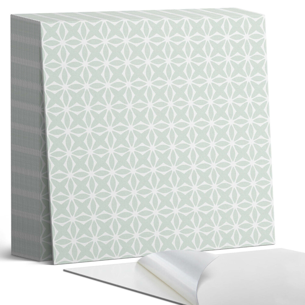 Plăcile de vinil Model floral în forme geometrice