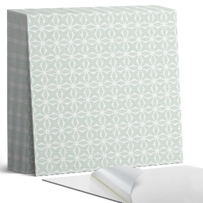 Plăcile de vinil Model floral în forme geometrice