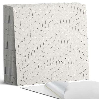 Plăcile de vinil Valuri geometrice într-un model armonios