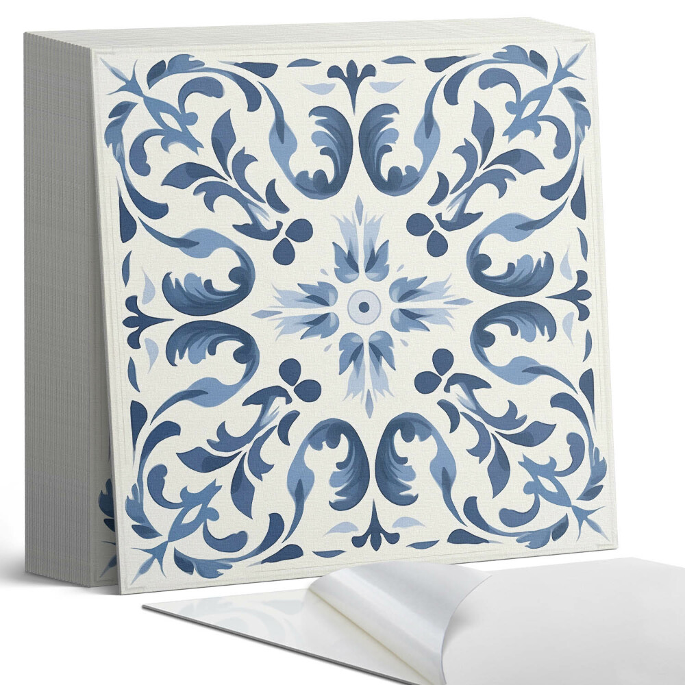 Plăci din PVC autoadezive Motiv floral pe ceramică