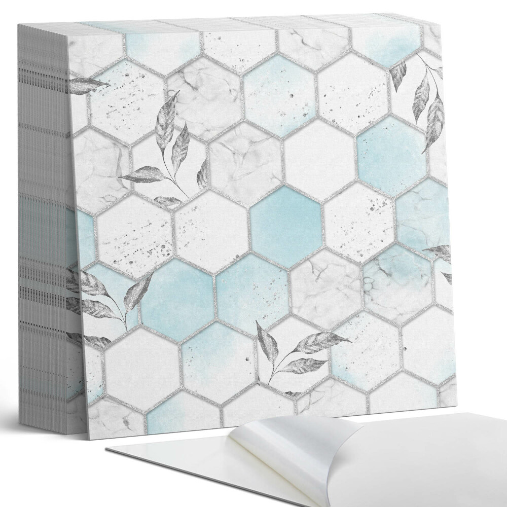 Plăcile de vinil Mozaic hexagonal cu frunze