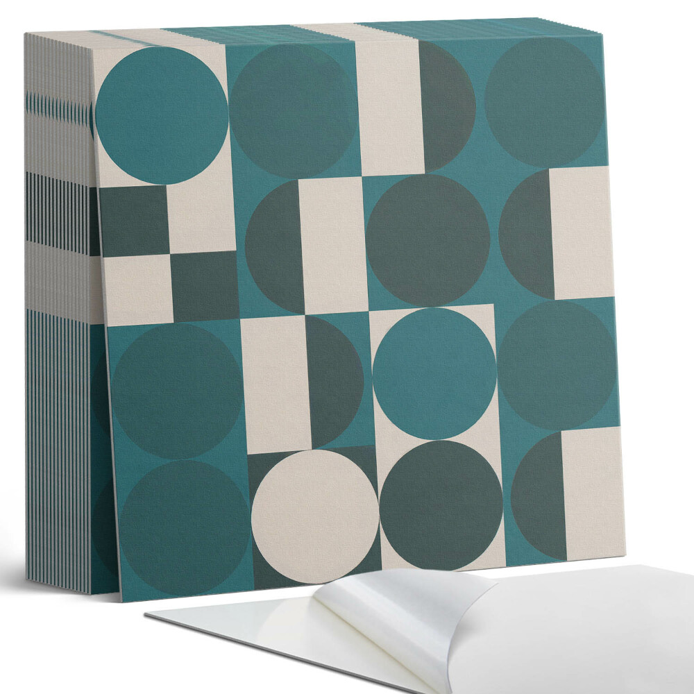 Plăcile de vinil Forme și forme într-un stil geometric