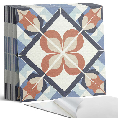 Plăcile de vinil Model floral în forme simetrice