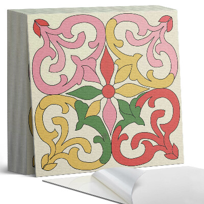 Plăcile de vinil Motiv floral cu detalii decorative