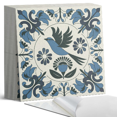 Plăci din PVC autoadezive Motiv de pasăre printre flori colorate