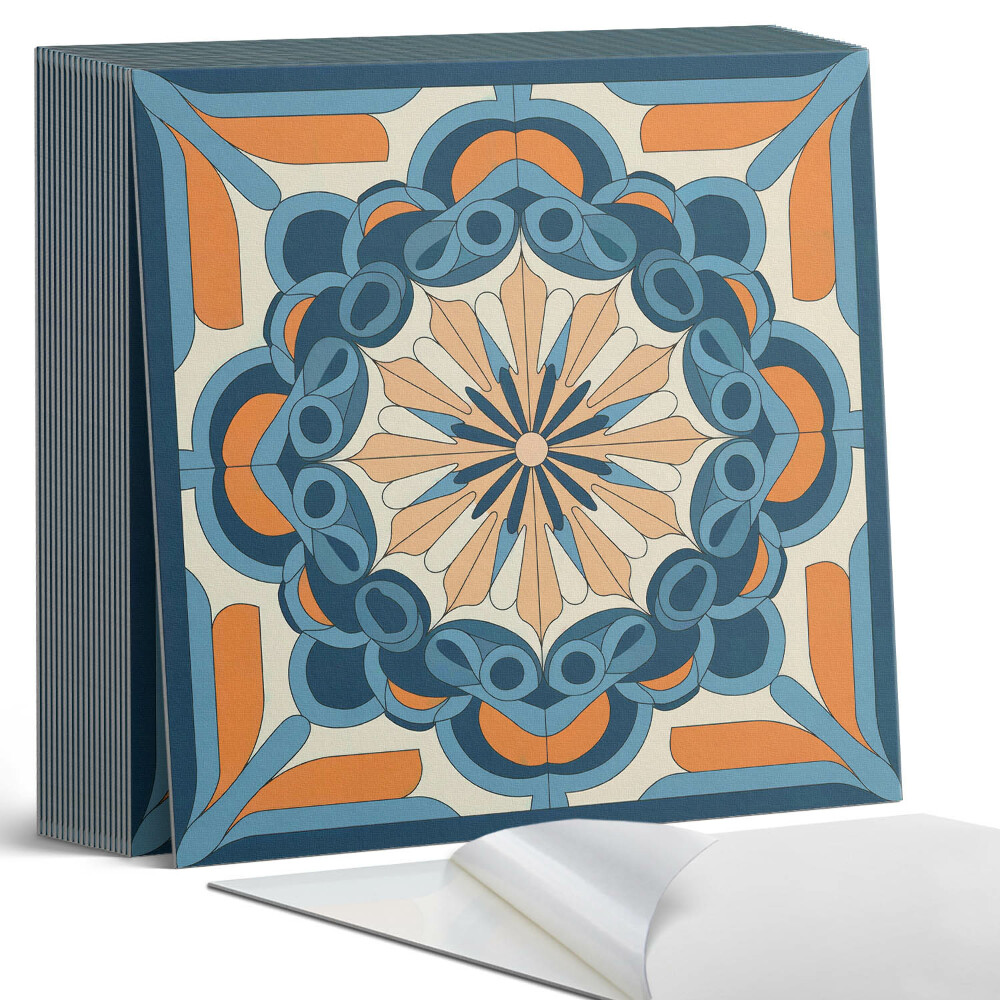 Plăci de vinil autoadezive Mandala florală în cercuri armonioase