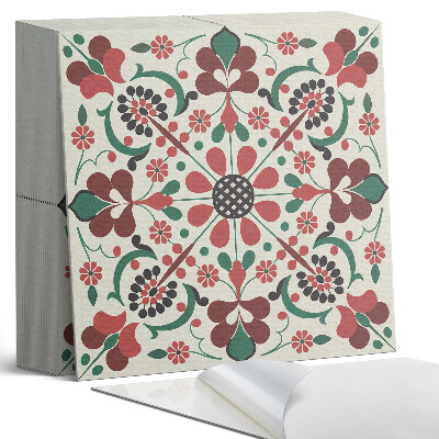 Plăcile de vinil Armonie florală într-un stil simetric