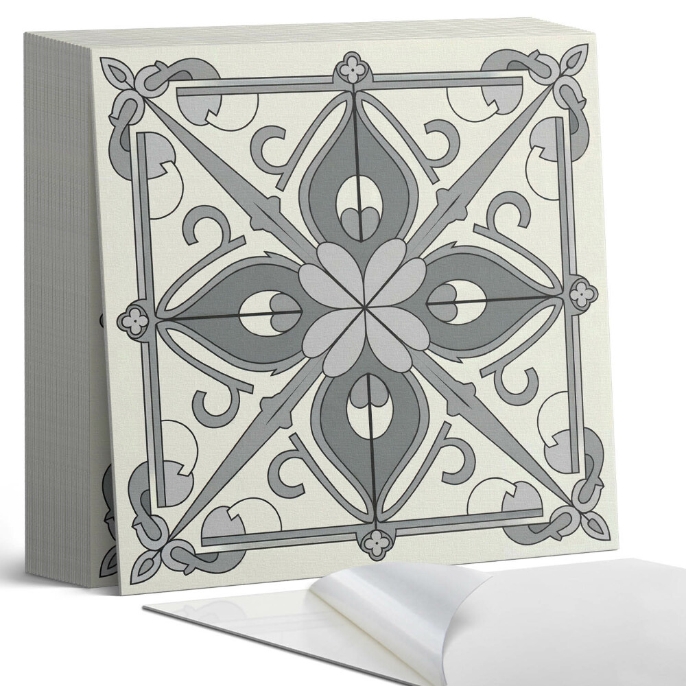 Plăcile de vinil Model floral în simetrie armonioasă