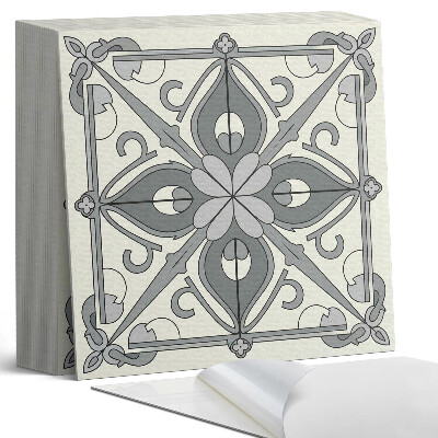 Plăcile de vinil Model floral în simetrie armonioasă