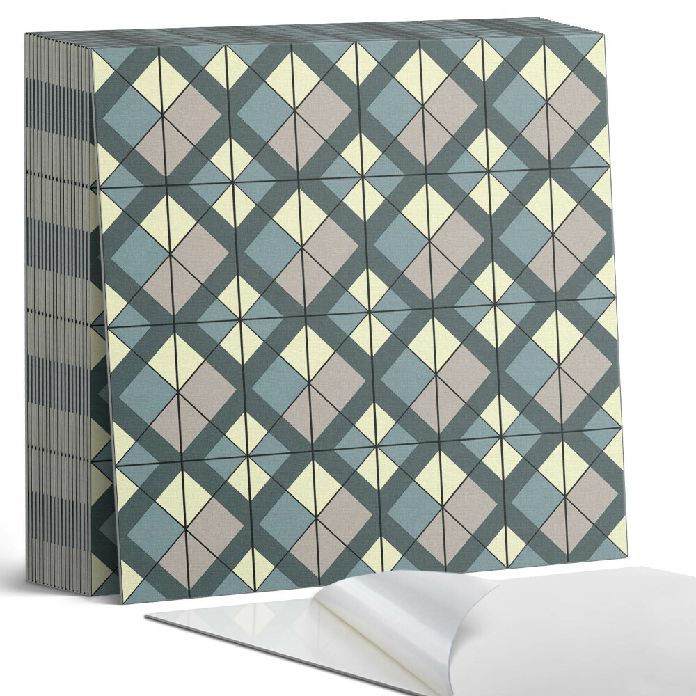 Plăci din PVC autoadezive Model geometric în carouri