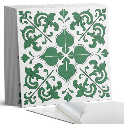 Plăcile de vinil Un motiv vegetal cu detalii decorative