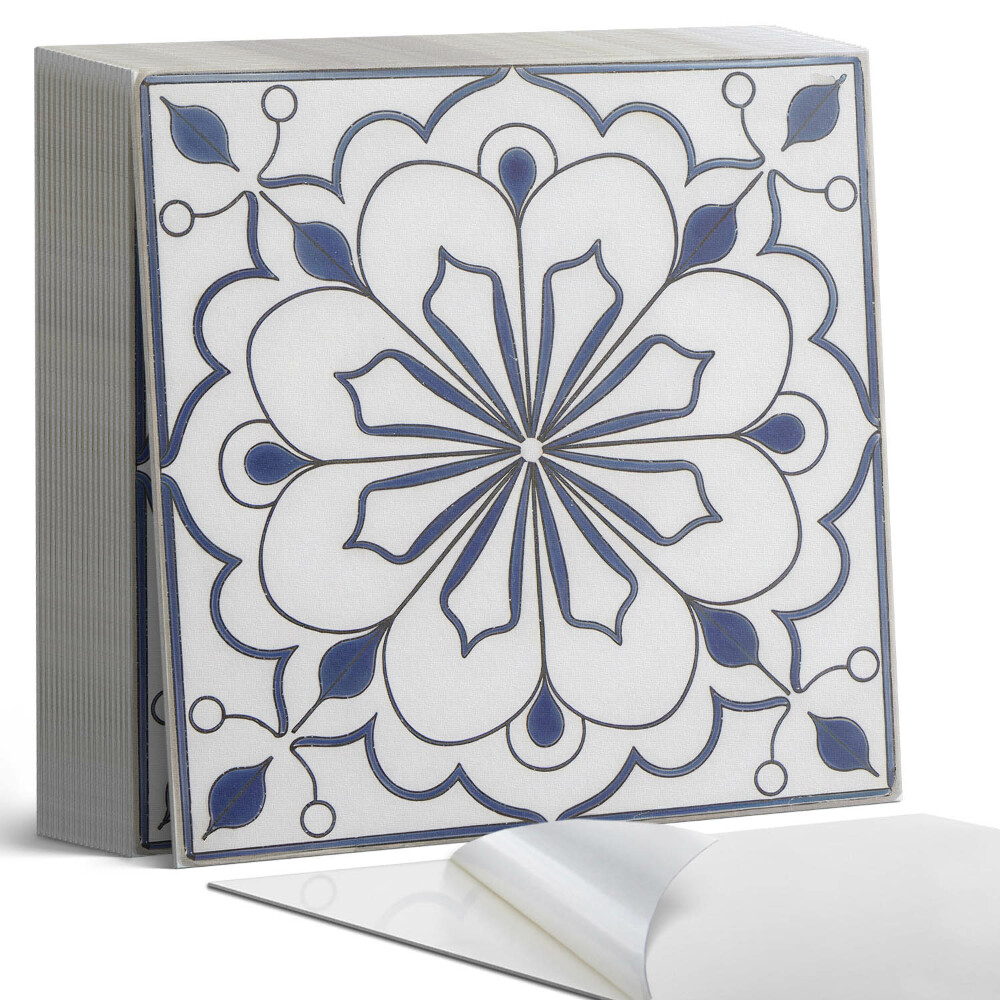 Plăci din PVC autoadezive Motiv floral în stil ceramic