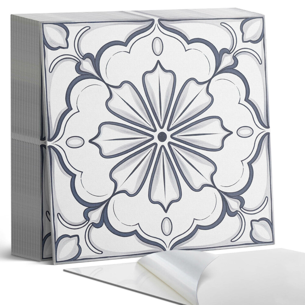 Plăcile de vinil Motiv floral pe faianță