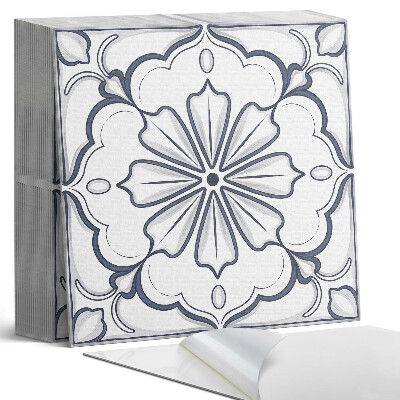 Plăcile de vinil Motiv floral pe faianță