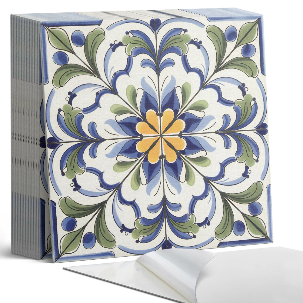 Plăci din PVC autoadezive Motiv floral în stil ceramic