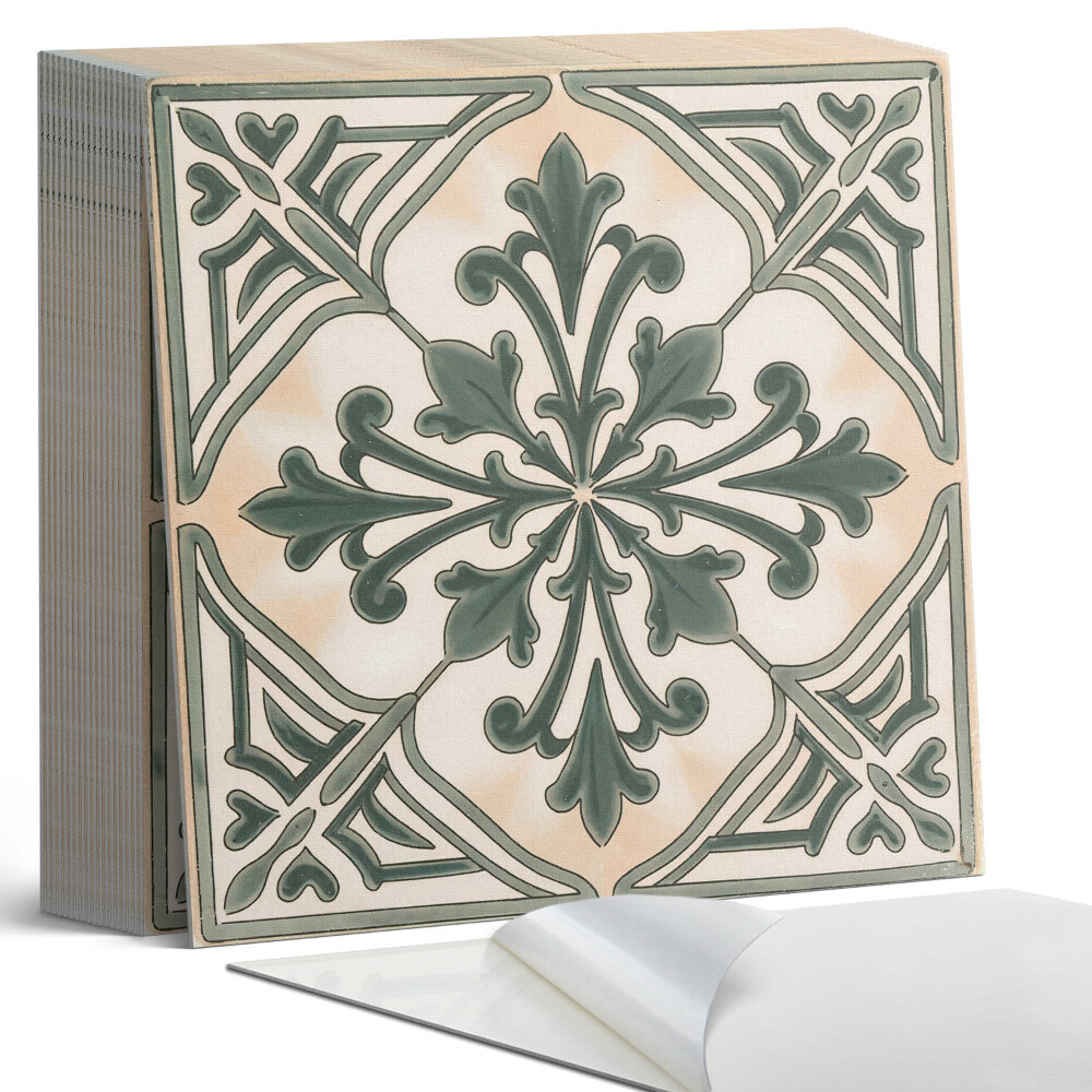 Plăci din PVC autoadezive Un motiv vegetal sub formă de pătrat