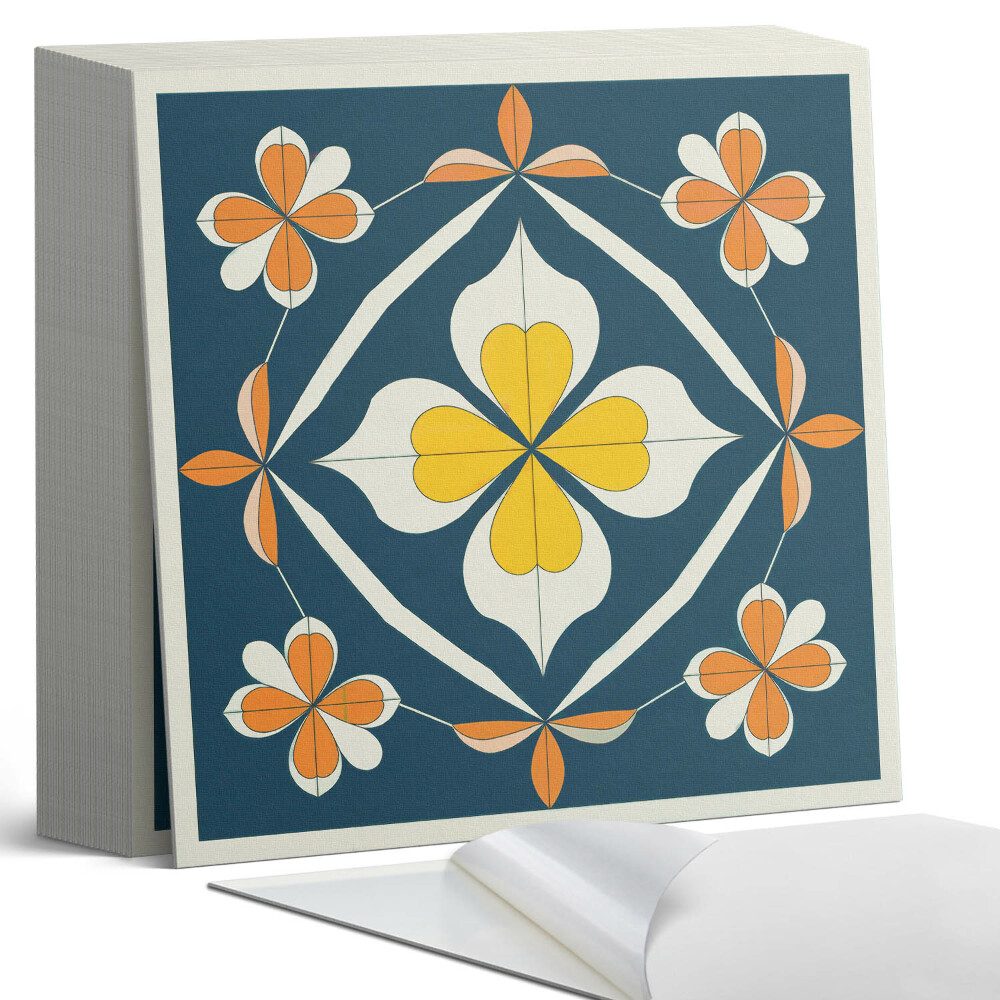 Plăci de vinil autoadezive Simetrie florală într-un aranjament armonios