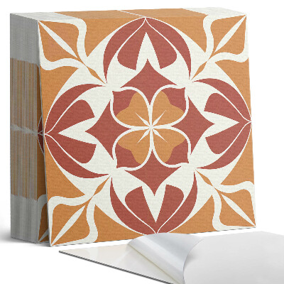 Plăcile de vinil Un motiv vegetal într-un aranjament simetric