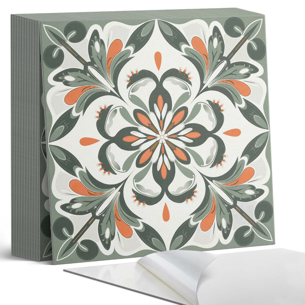 Plăci din PVC autoadezive Motiv floral cu frunze verzi